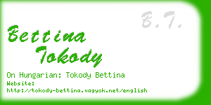 bettina tokody business card